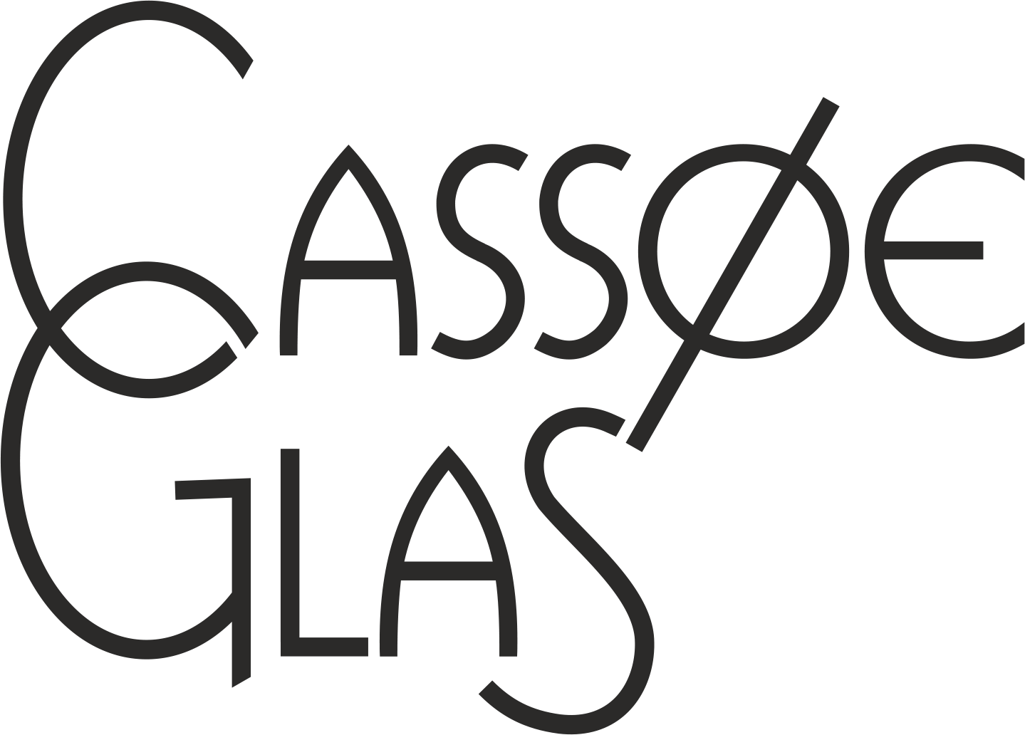 Logo for Cassøe Glas, black text.