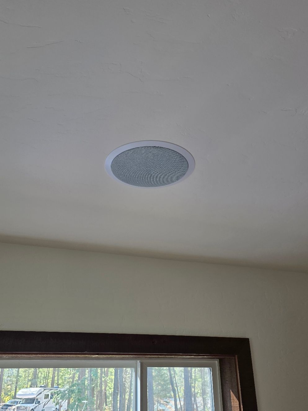 In-ceiling speaker installation in Bigfork, Montana — whole-home audio by Smart Home Solutions Missoula MT