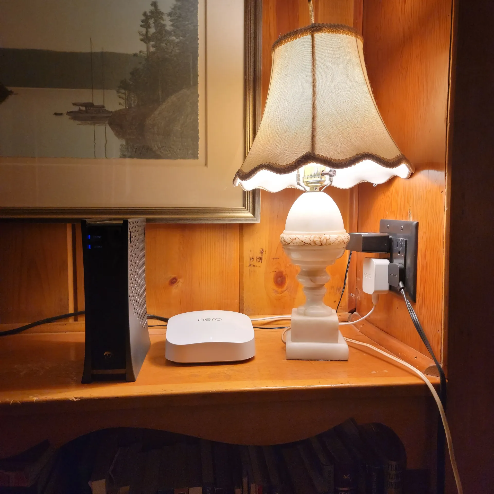 Eero mesh WiFi access point installed in Missoula Montana University District home for whole home wireless coverage