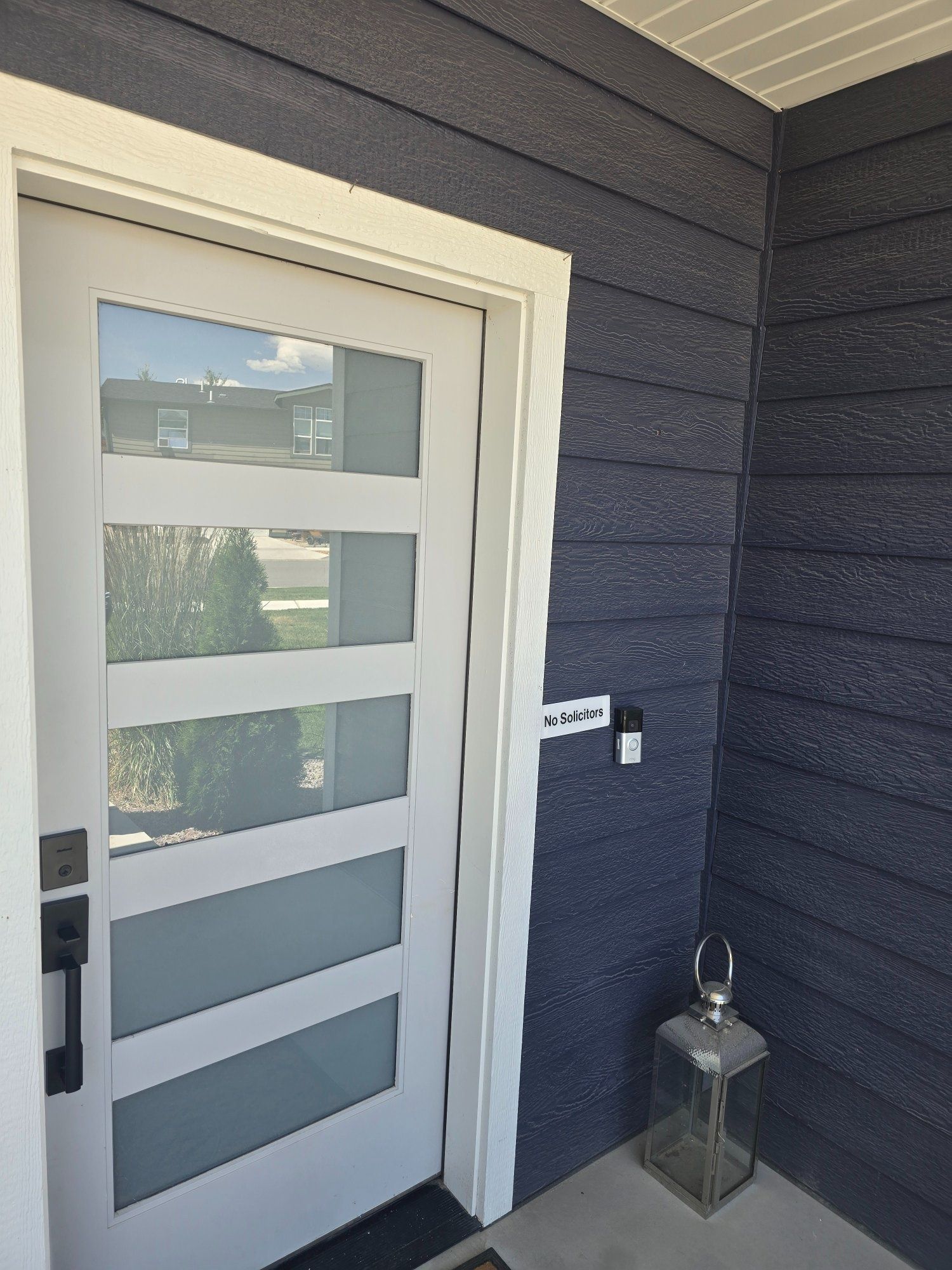 Ring doorbell camera installation at front door of home in Wye, MT — smart home security by Smart Home Solutions
