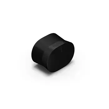 Black rubber end cap, possibly for a furniture leg.