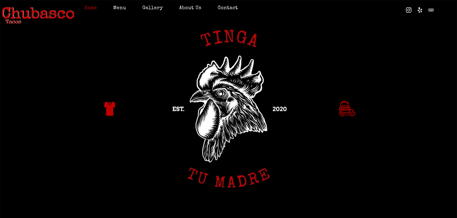 Chubasco Tacos Main Landing Page