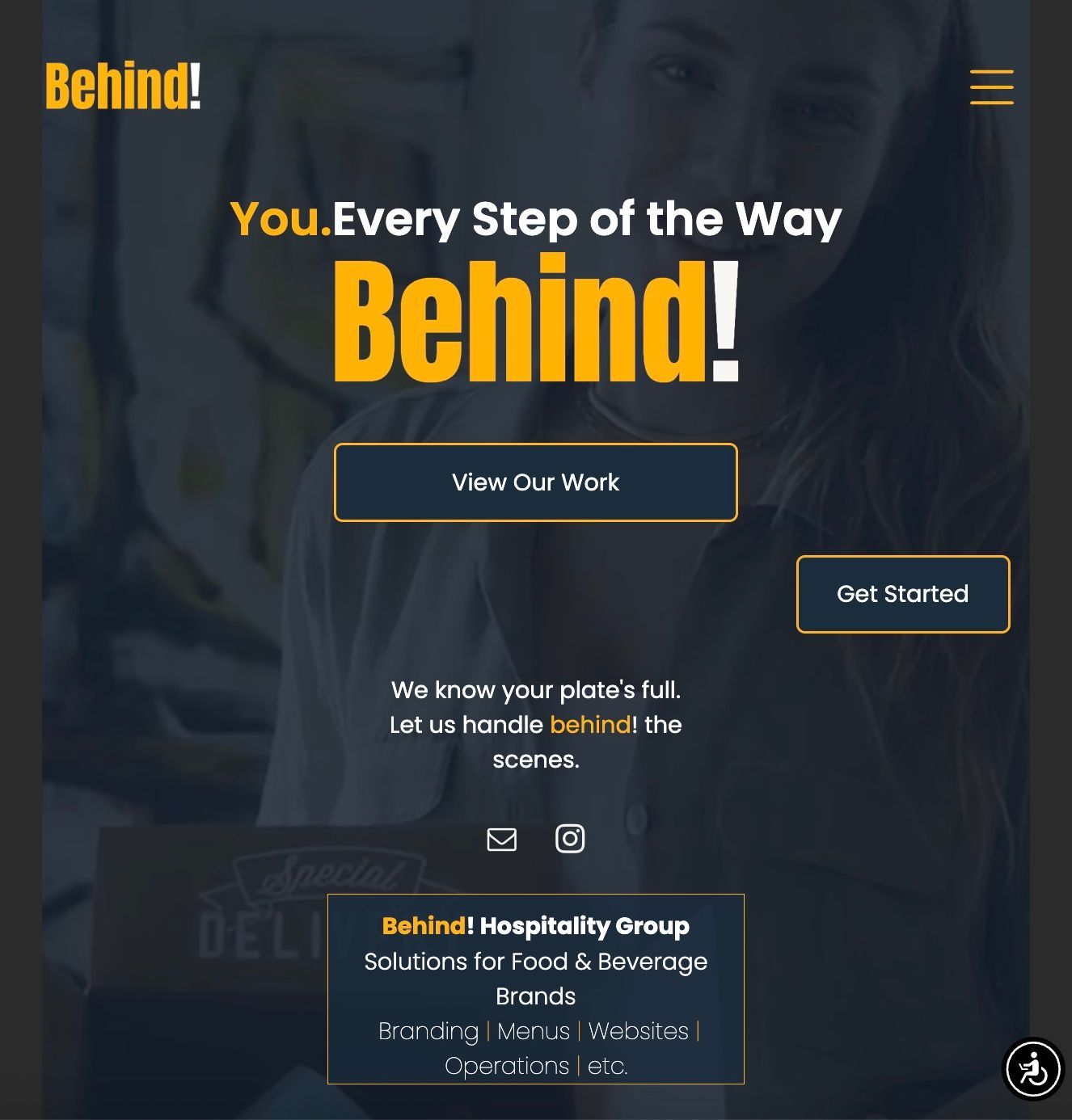 Behind Hospitality lead generation website and SEO strategy