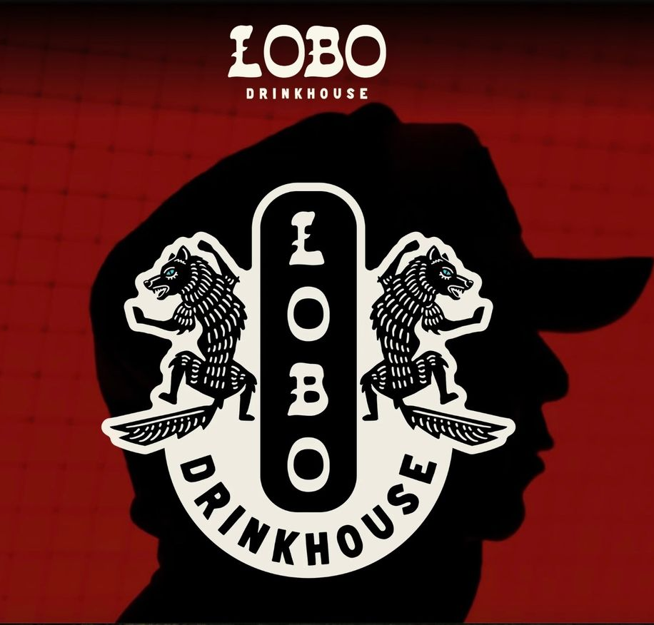 Lobo Drinkhouse branding and nightlife concept artwork