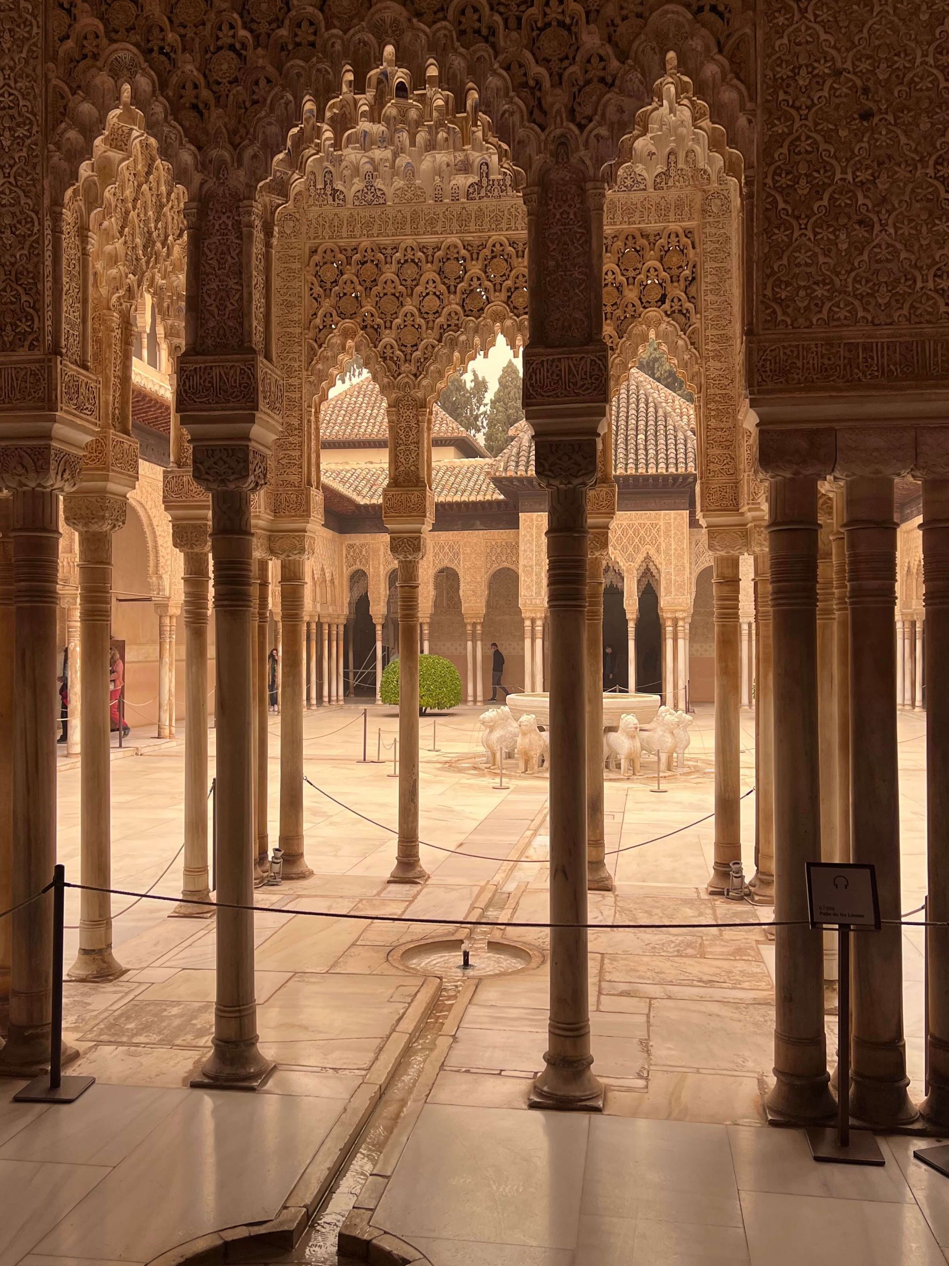 Looking through an opening with sandy view