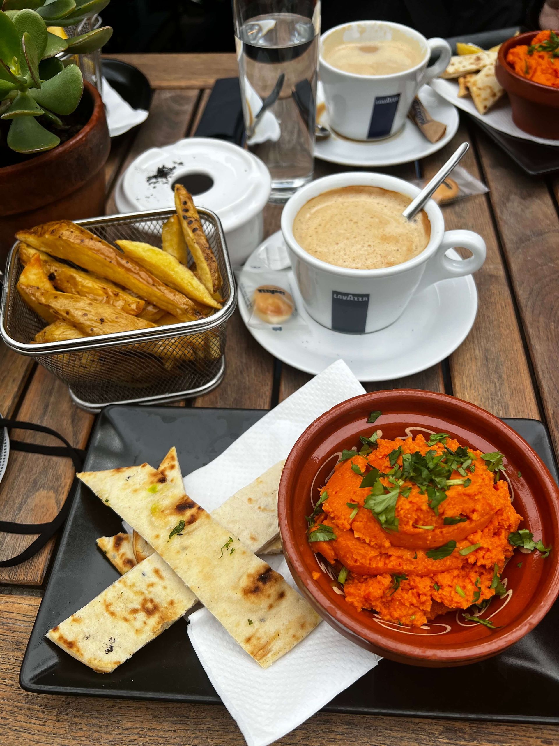 Food on a table in Gibralter
