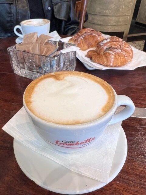 Cappuccino and pasteries