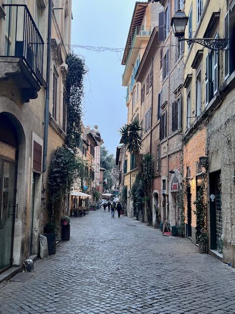 walking through Trastevere