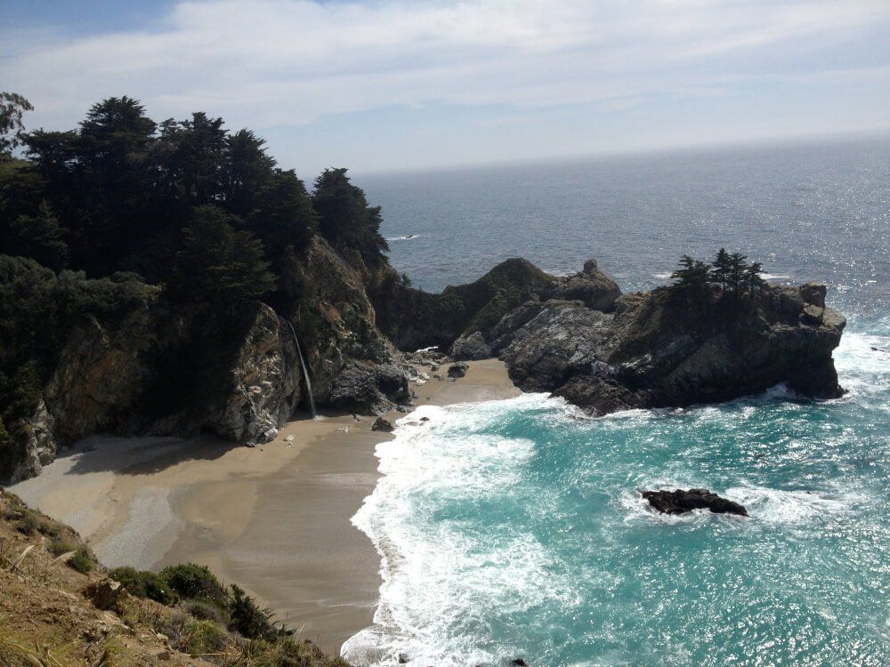 Beach view in California
