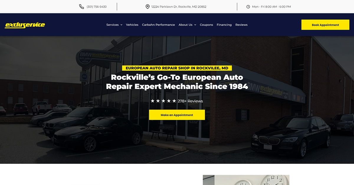 Brake Services Excluservice Auto Repair, Rockville, MD