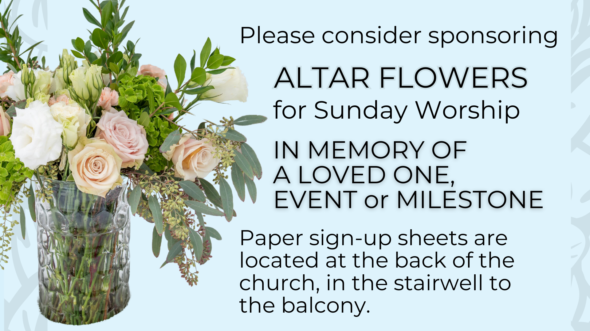 altar flower donations