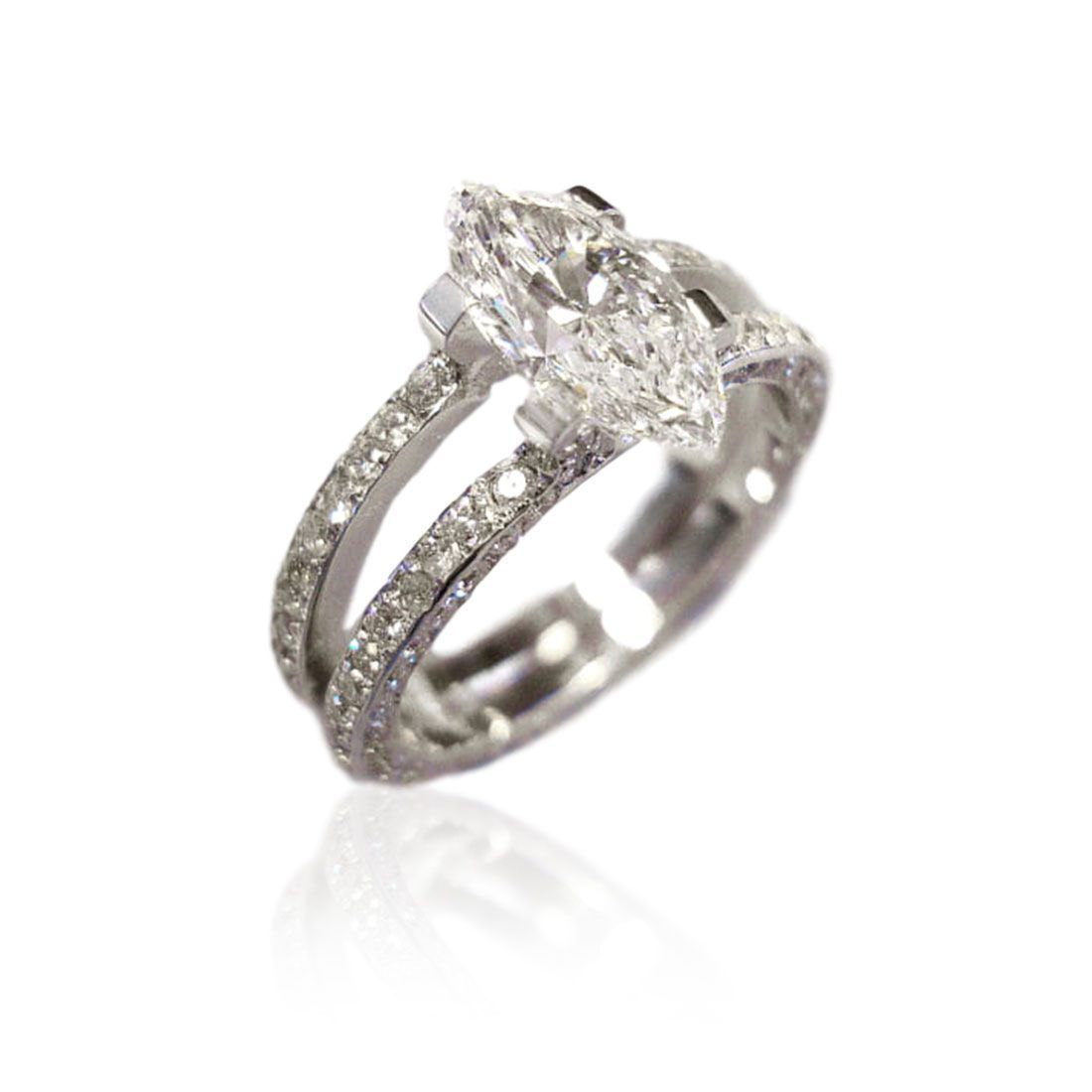 bague solitaire diamant marquise