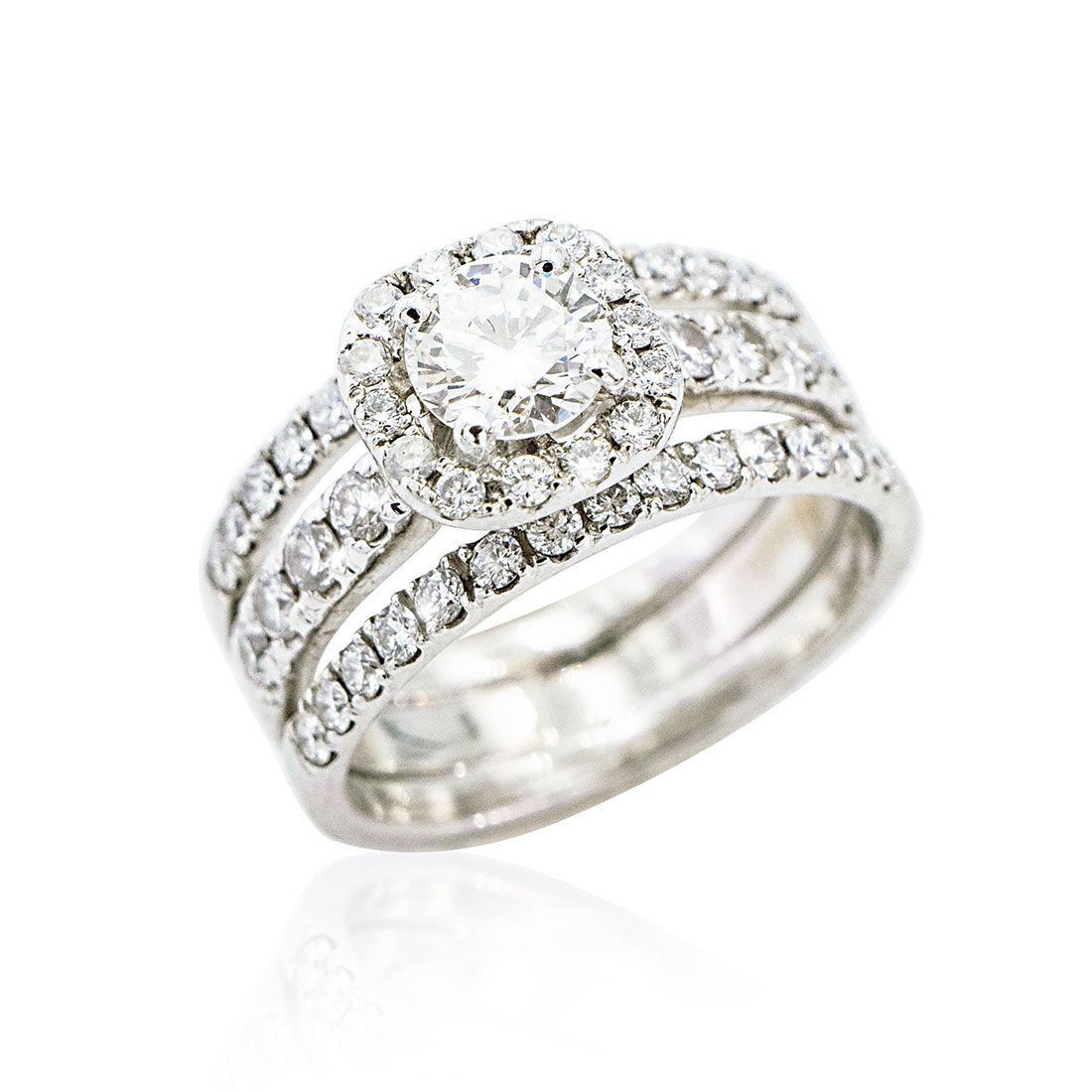 bague solitair full diamants