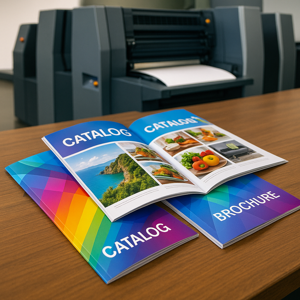 High-quality catalog printing services for businesses in Gilbert, AZ, showcasing products and services.