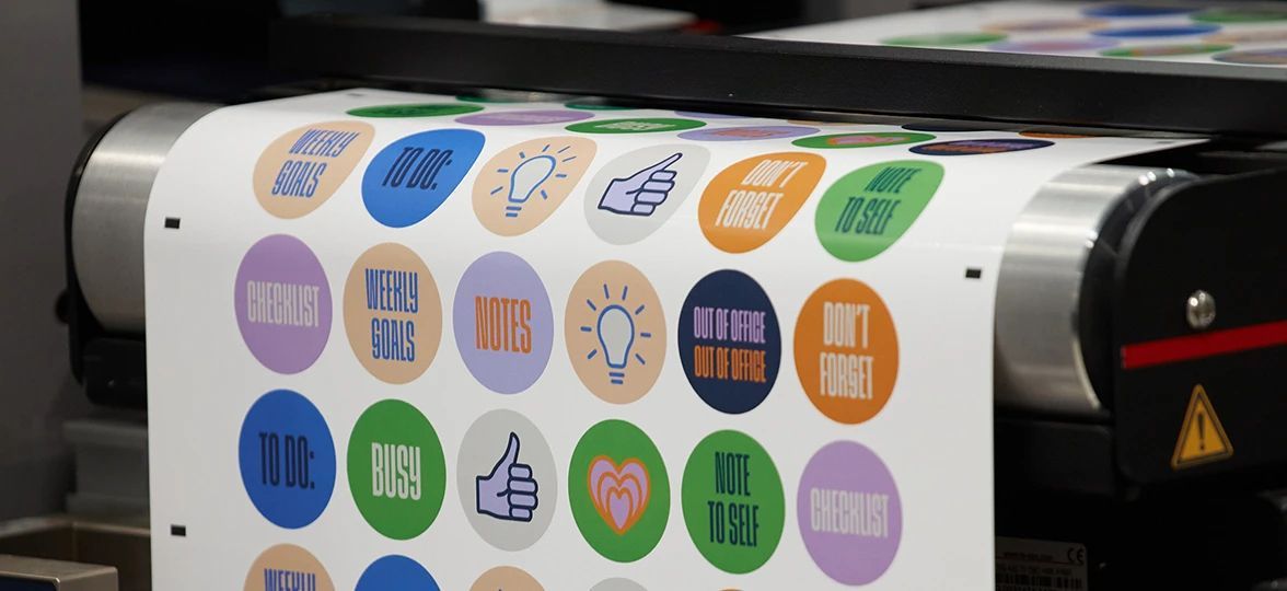 Vibrant die-cut stickers from Mousegraphics showcasing creative designs for branding and personal projects.