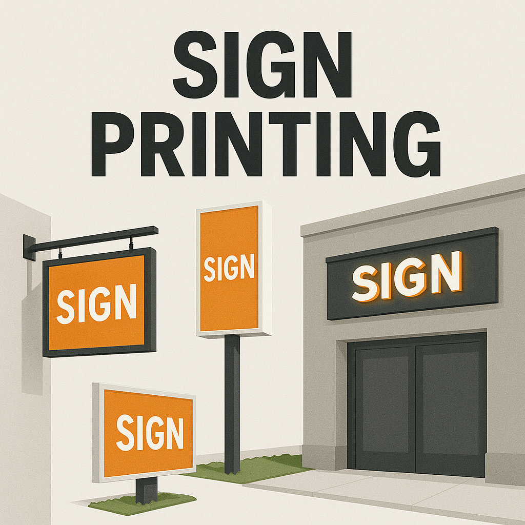 Quality custom sign printing services in Guadalupe, AZ, by Mousegraphics for eye-catching business signage.