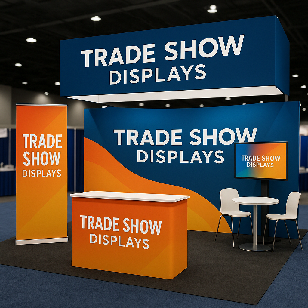 Vibrant trade show display showcasing Mousegraphics' high-quality design and branding solutions in Ahwatukee, AZ.