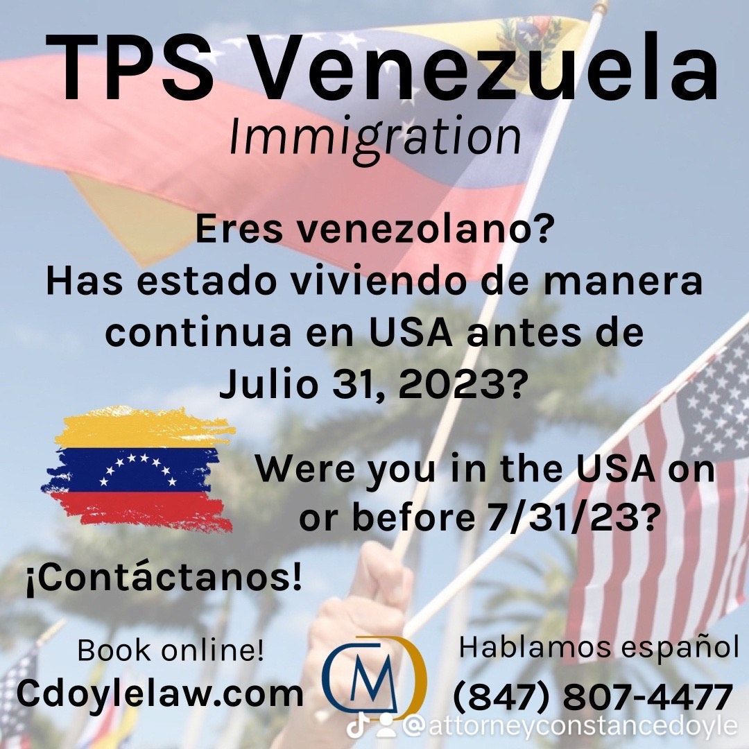 TPS Venezuela Immigration. Eres venezolano? Has estado viviendo de manera continua en USA antes de Julio 31, 2023? Contactanos!