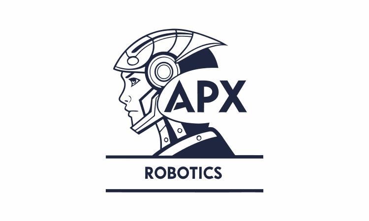 Logo: stylized robot head profile with "APX" and "ROBOTICS" text.
