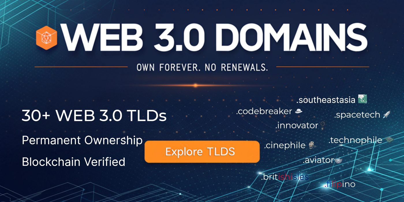 Web 3.0 domains.  Explore Web 3 TLDs