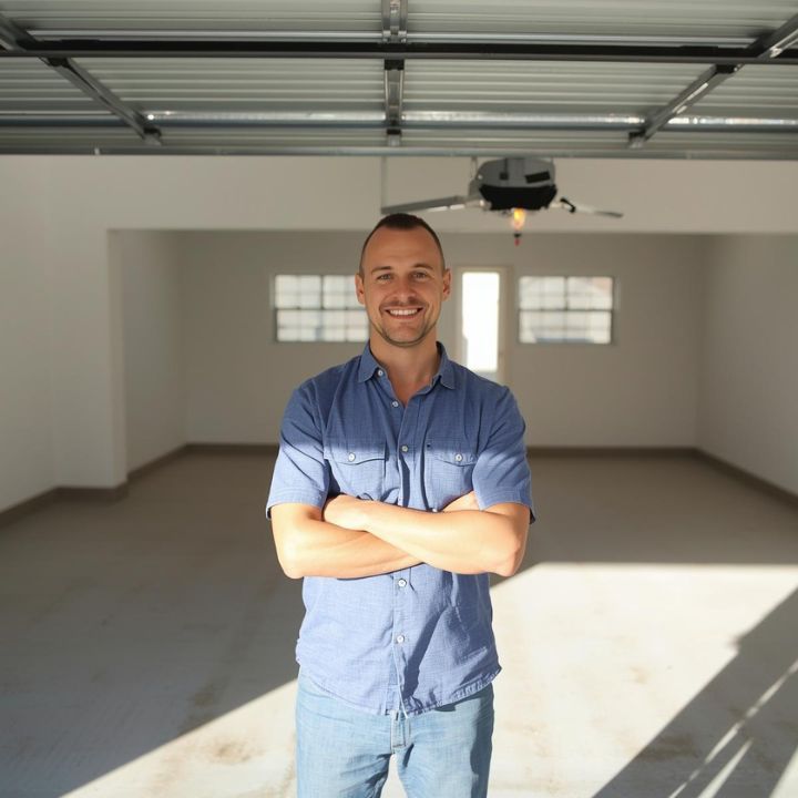 Happy Milwaukee homeowner after local junk removal Milwaukee service clears basement