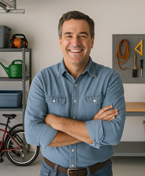 Happy Homeowner. junk removal in milwaukee