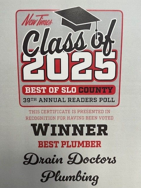 A certificate that says class of 2025 best of slo county