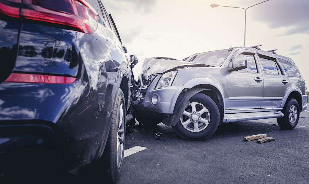 head-on collision of two motor vehicles