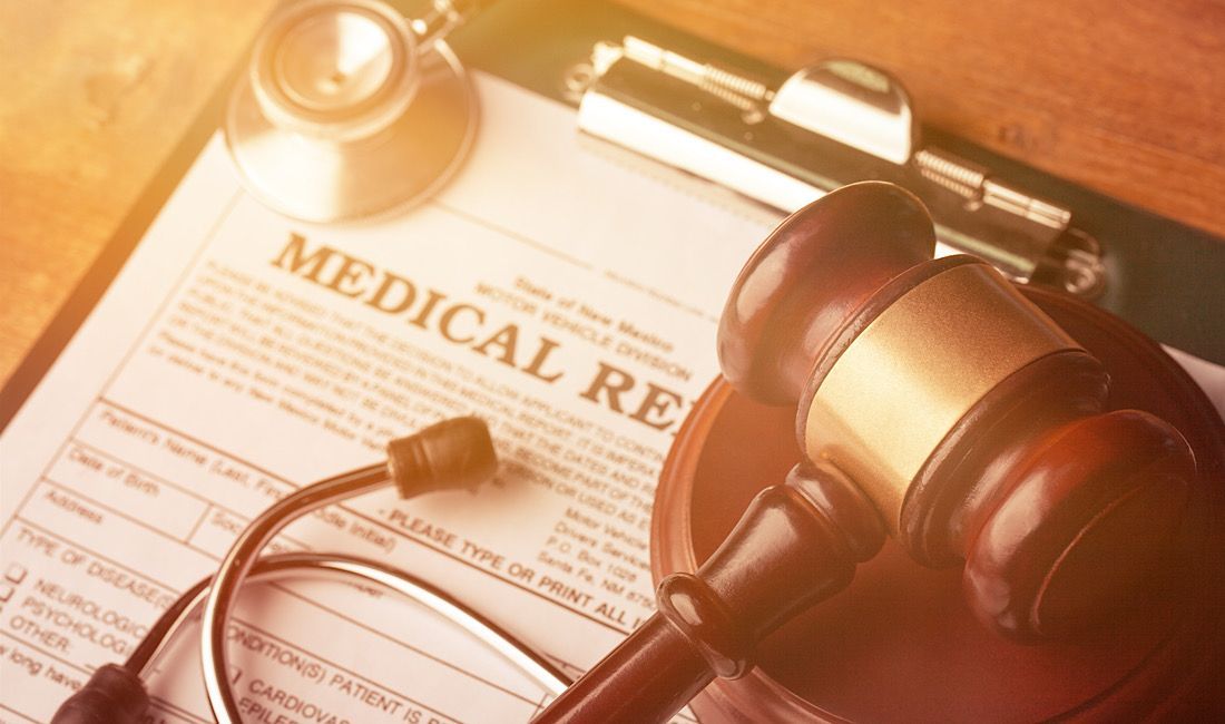 A medical malpractice lawsuit is being reviewed under a courtroom gavel in Pittsburgh, PA.