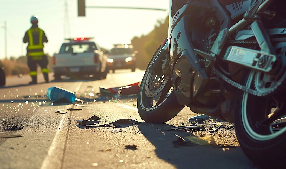 Motorcycle accident during summer season in Pittsburgh, Pennsylvania.