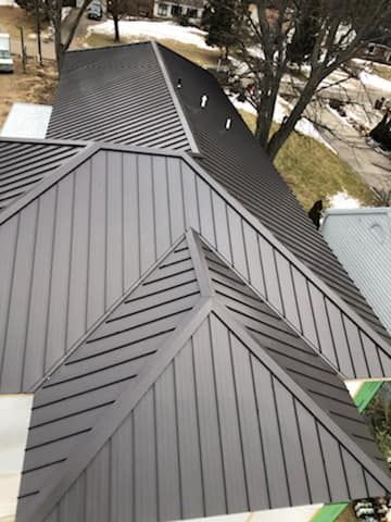 Green seam metal roof — Croswell, MI — Parraghi Roofing & Sheet Metal, LLC