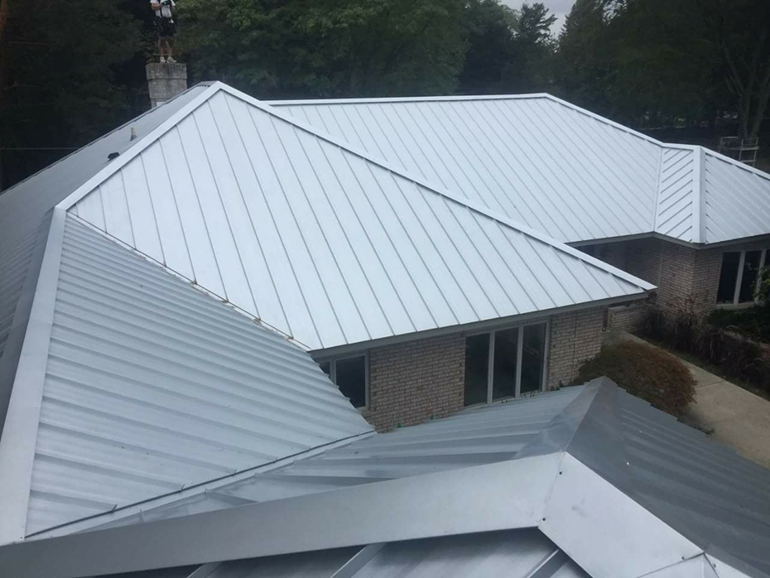 Silver seam metal roof — Croswell, MI — Parraghi Roofing & Sheet Metal, LLC