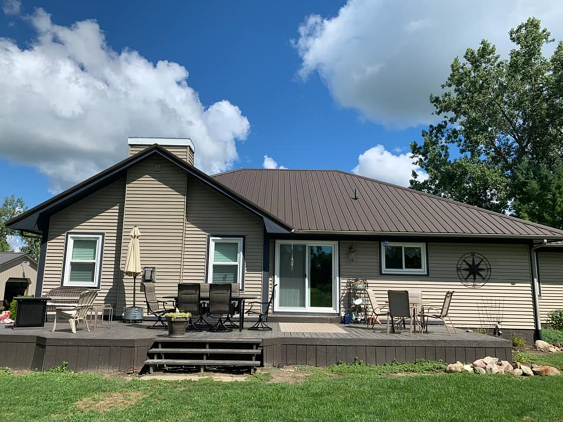 Brown metal roof — Croswell, MI — Parraghi Roofing & Sheet Metal, LLC