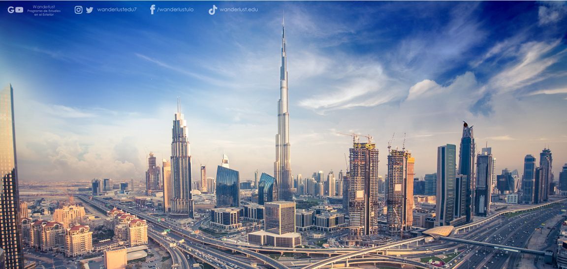 Paisaje de edificios de Dubái