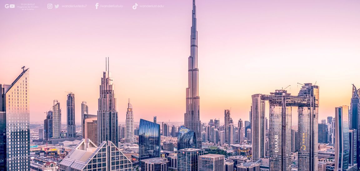 Paisaje de edificios de Dubái