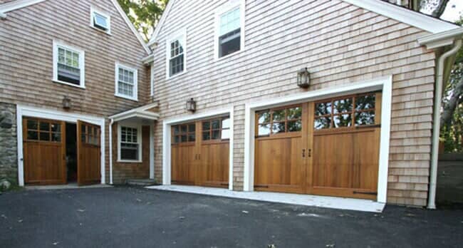 Wooden with Glass Pane Garage Door - Garage Door in Hyannis, MA
