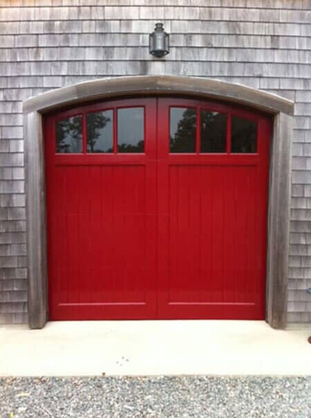 Red Paintgrade Wood - Garage Door in Hyannis, MA