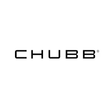 A black and white logo for chubb on a white background.