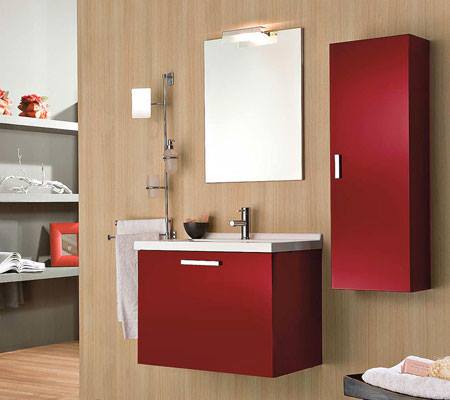 bagno moderno rosso