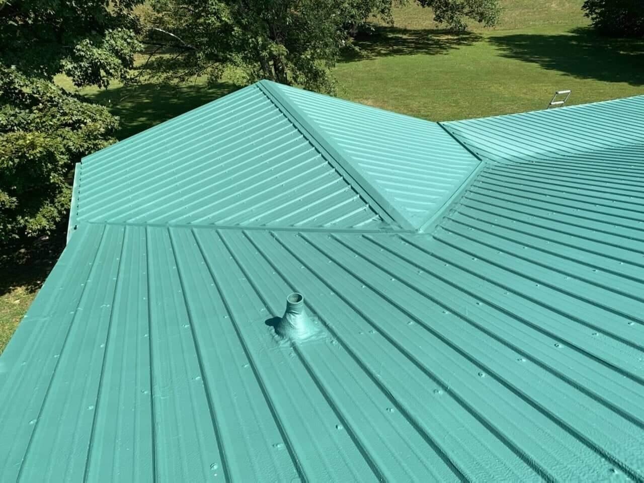 Brand new metal roof. 