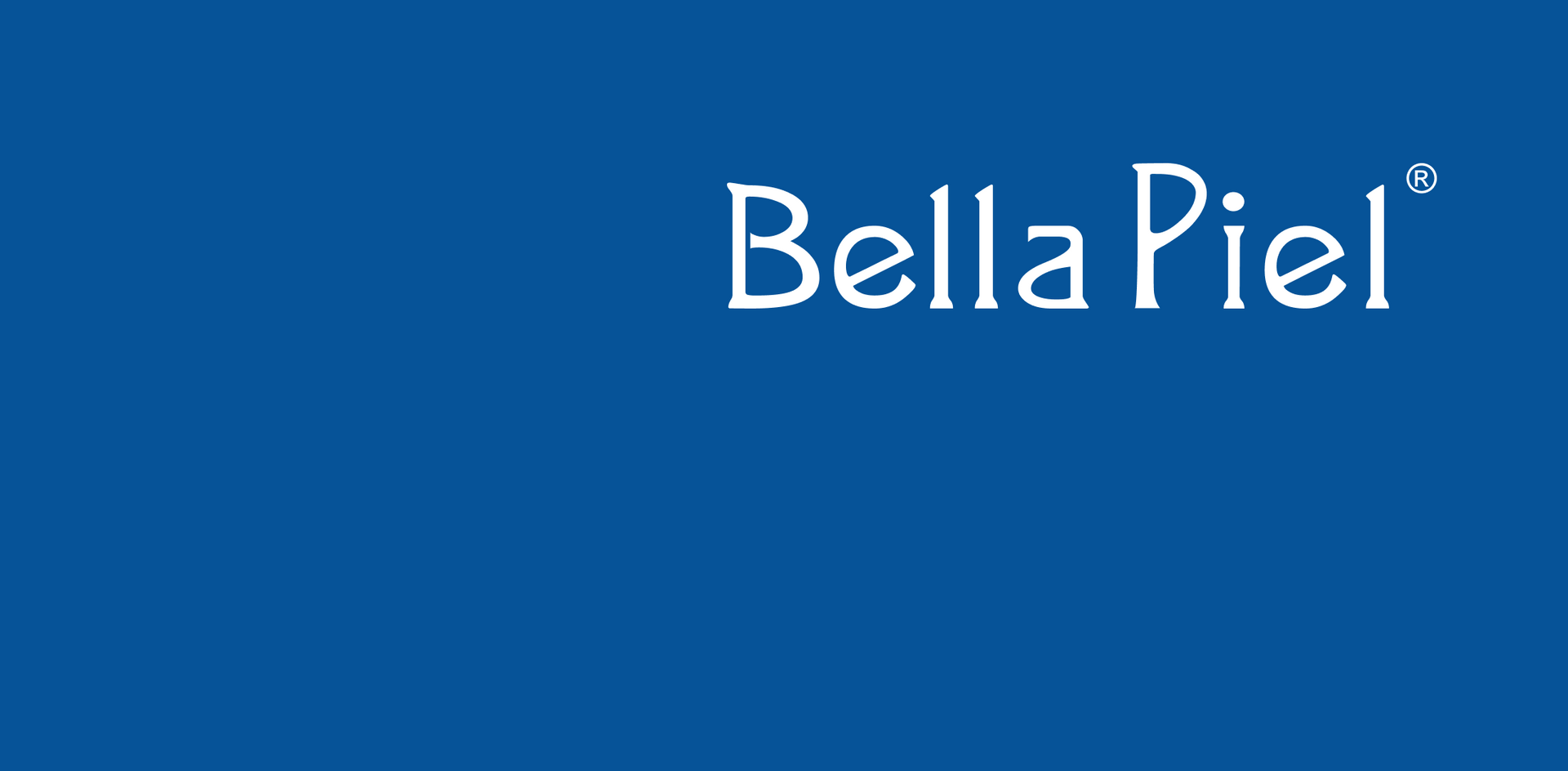 Logo Bella Piel en fondo azul