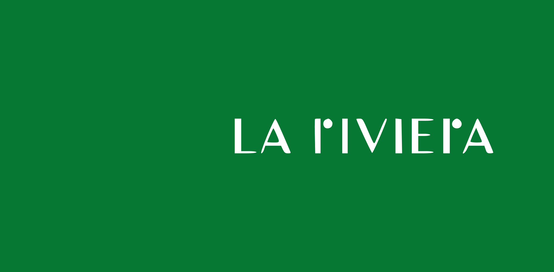 Logo de la Riviera en un fondo verde
