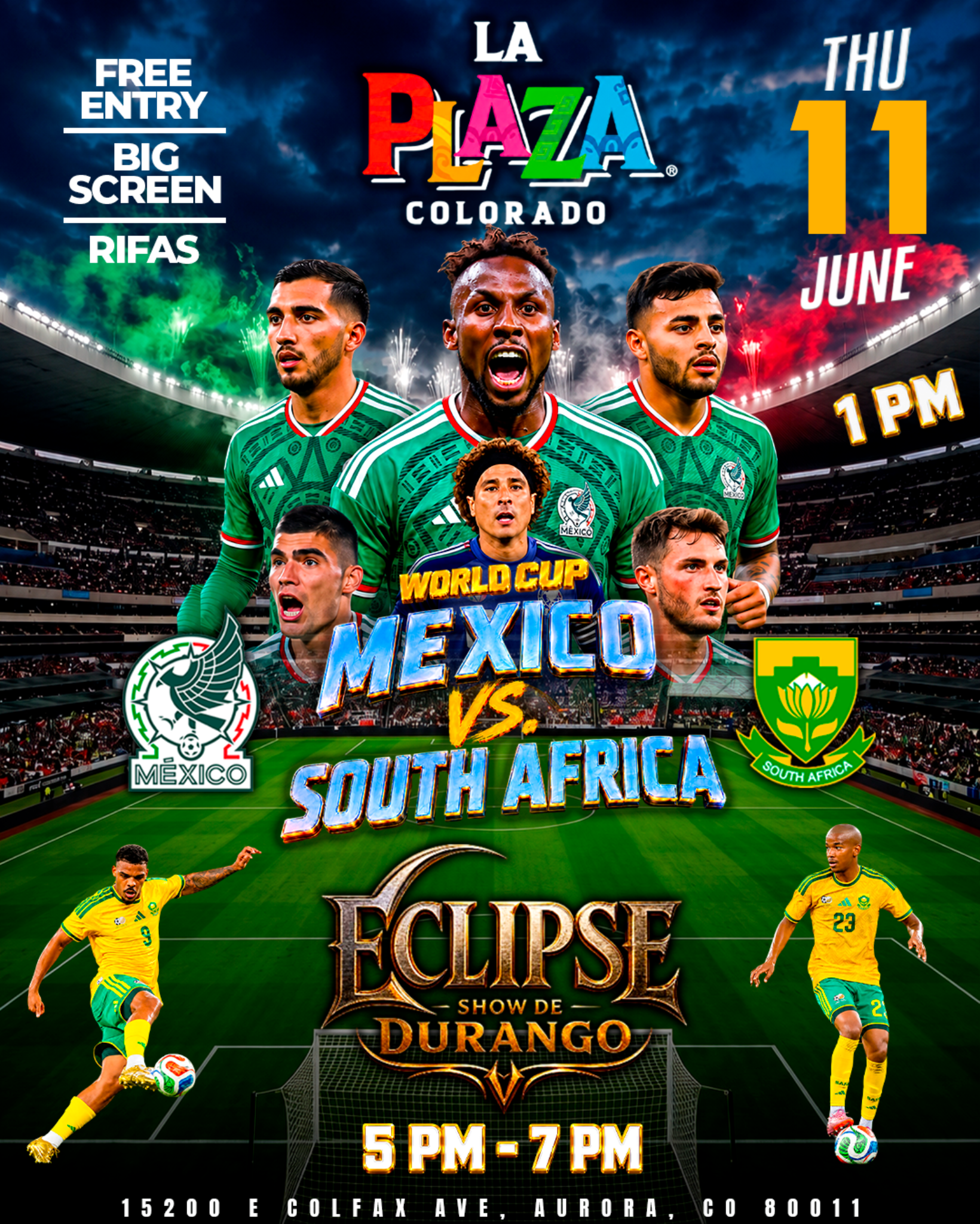Concert flyer: La Plaza Colorado event with