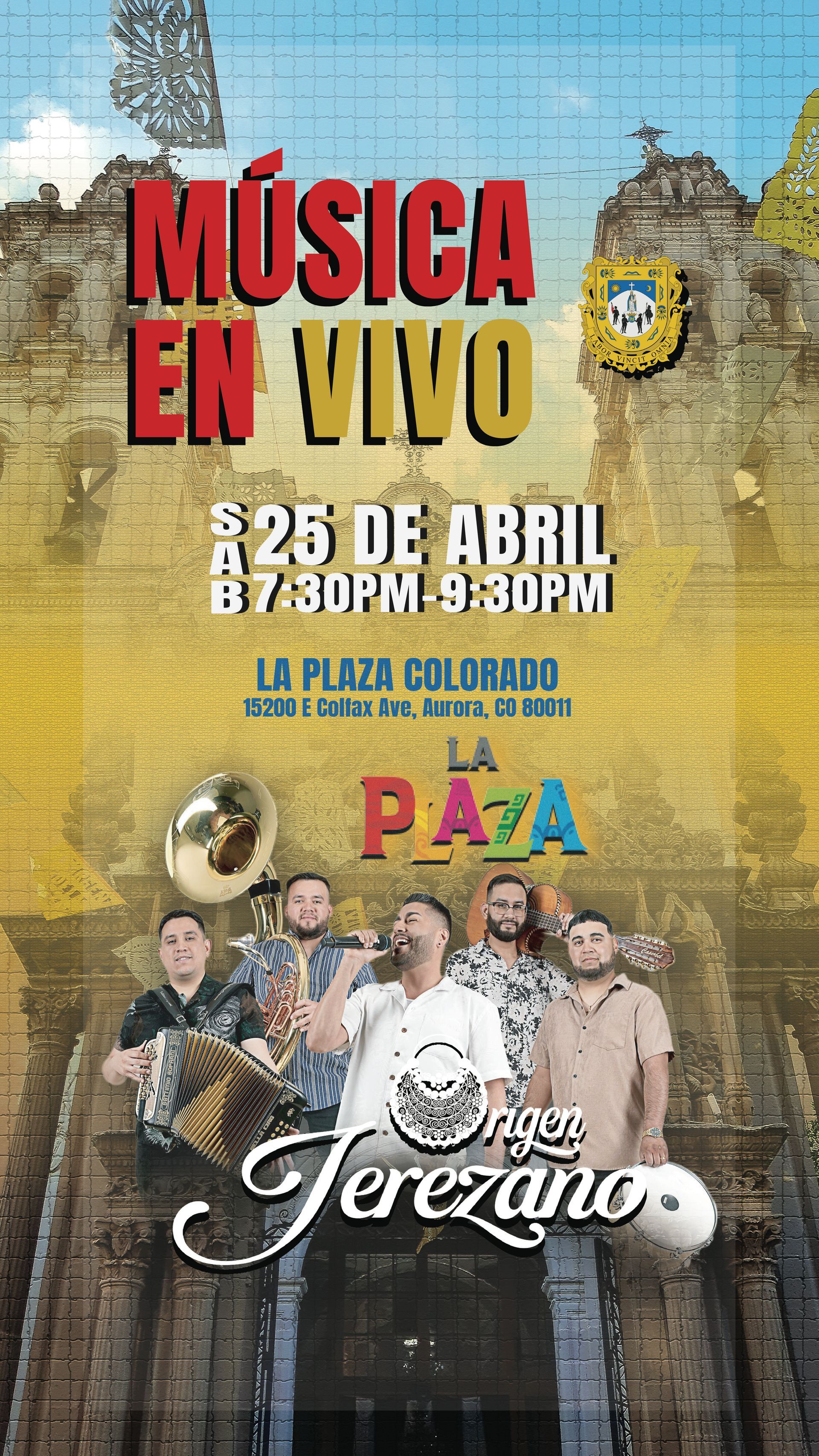 Concert flyer: La Plaza Colorado event with 