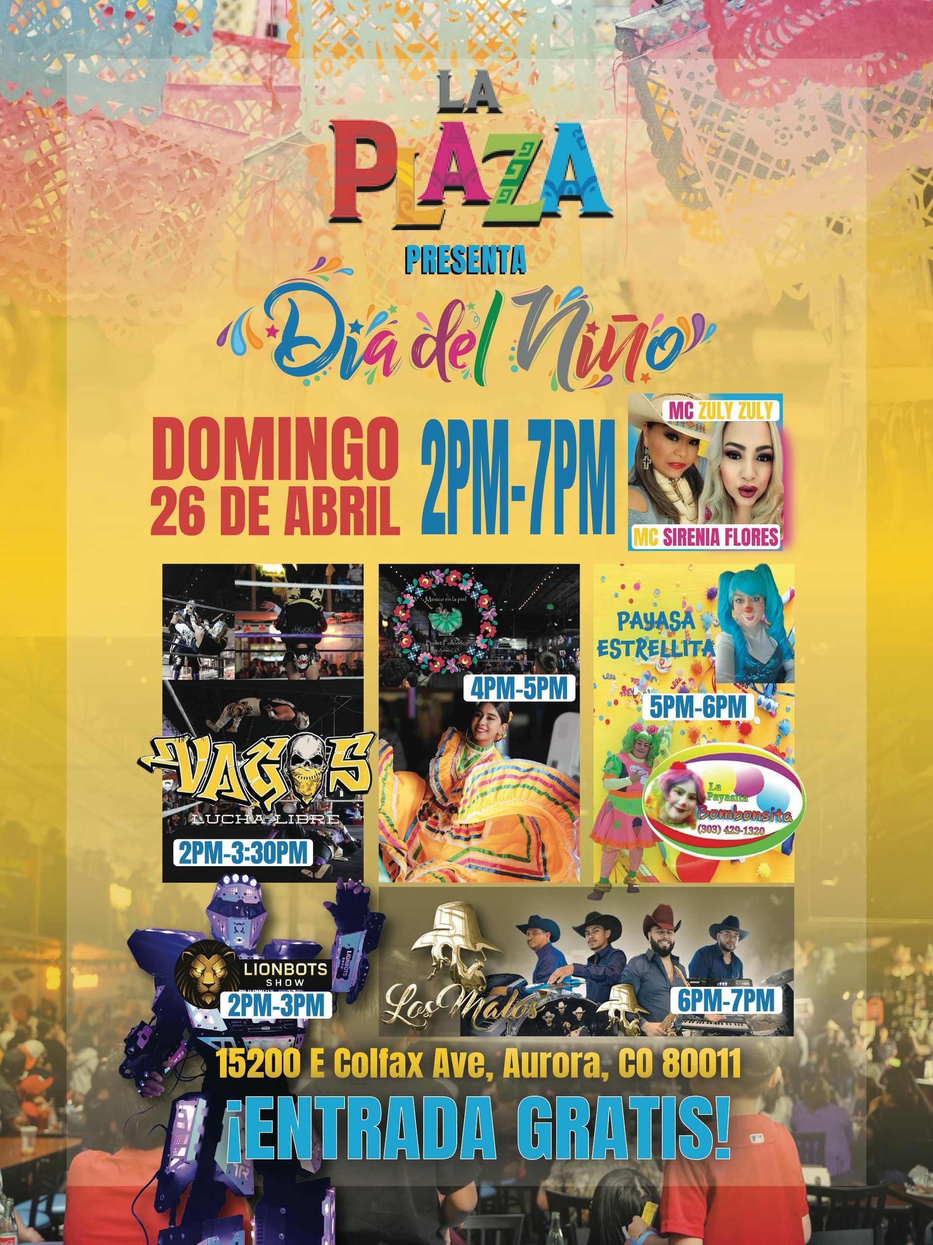 Concert flyer: La Plaza Colorado event with 