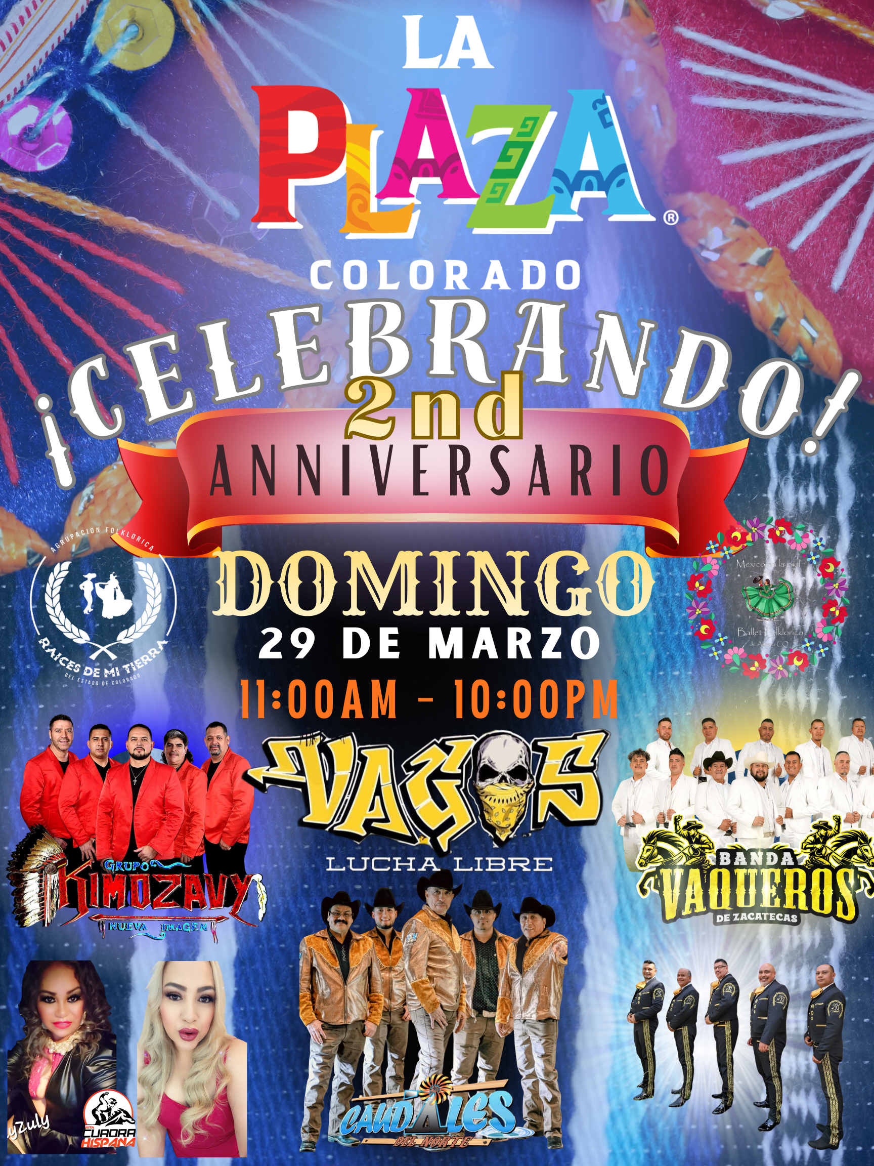 Concert flyer: La Plaza Colorado event with 