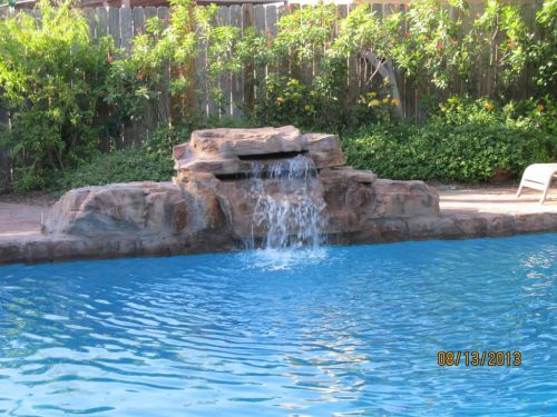 Swimming Pool with Mini Falls — Pool Services in Corpus Christi, TX