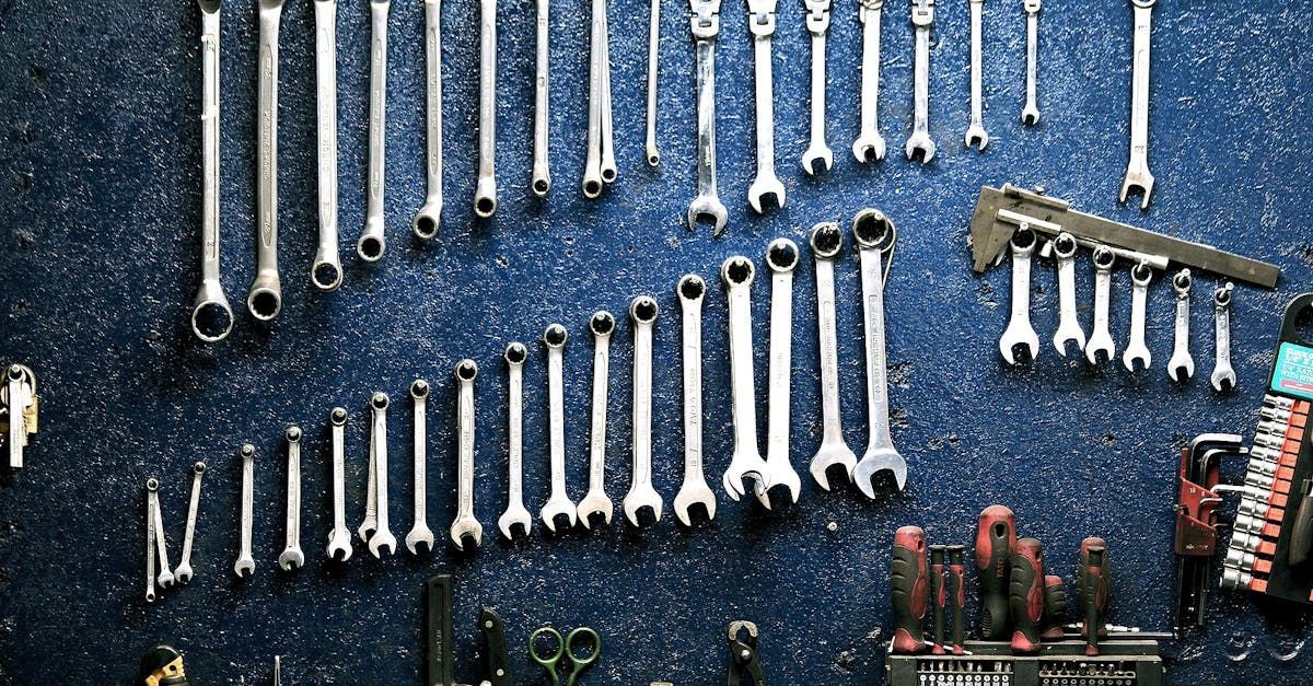 tools hung on a wall