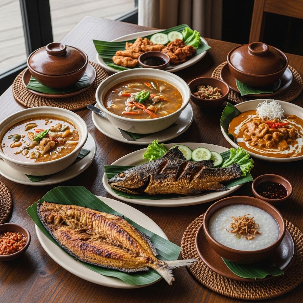 A table topped with local favorites an filipino classics