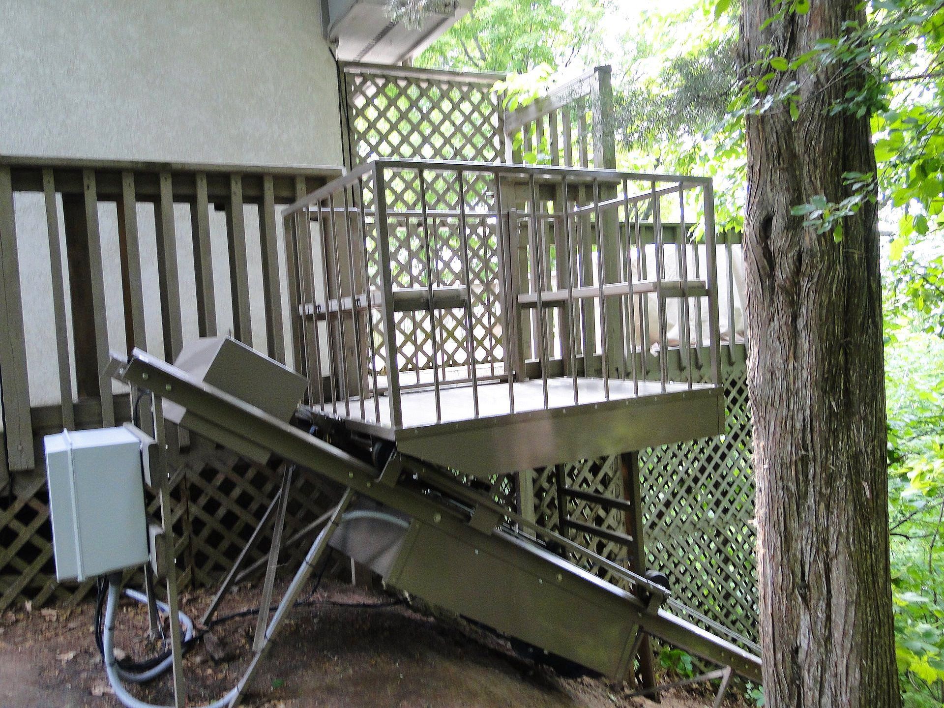 Hill Lift Car Parked at house after Install - Green Lake, WI Property